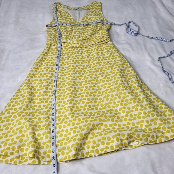 Boden Yellow Sleeveless Linen/Cotton Dress. Size 6 - Picture 12 of 15